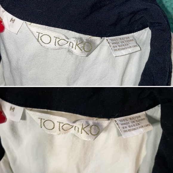 Totonko collared blouse vintage button up Medium - Picture 4 of 12